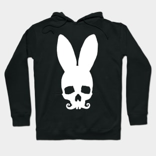 Moustached Rabbit Skull Hoodie